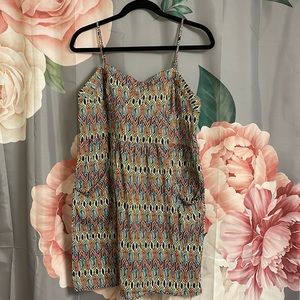 Spaghetti strap retro shirt with pockets